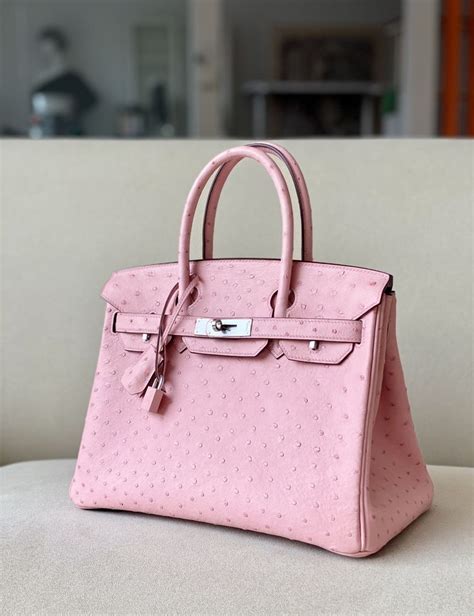 hermes pink ostrich bag|hermes crocodile bags for sale.